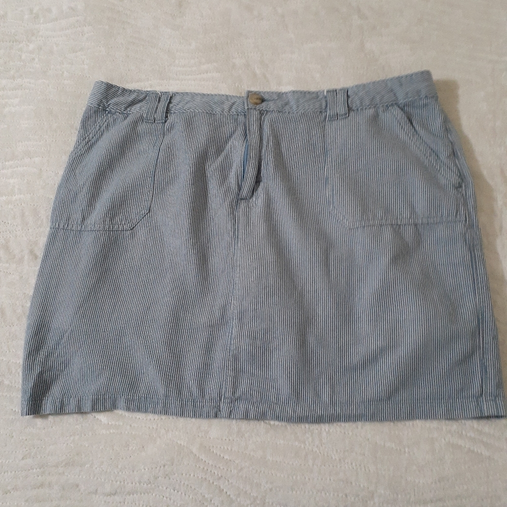 Striped mid high waisted Skort